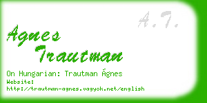 agnes trautman business card