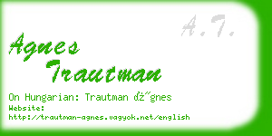 agnes trautman business card